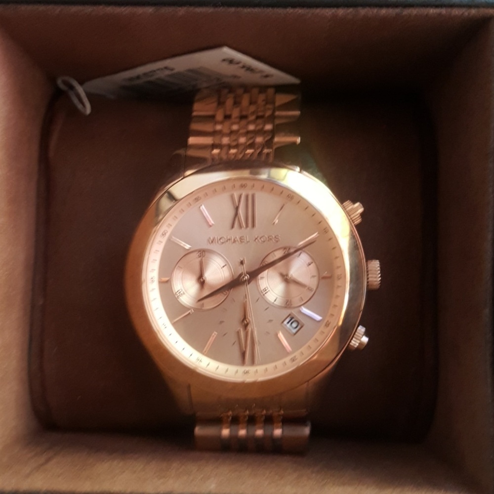 MK Lexington Rose gold watch